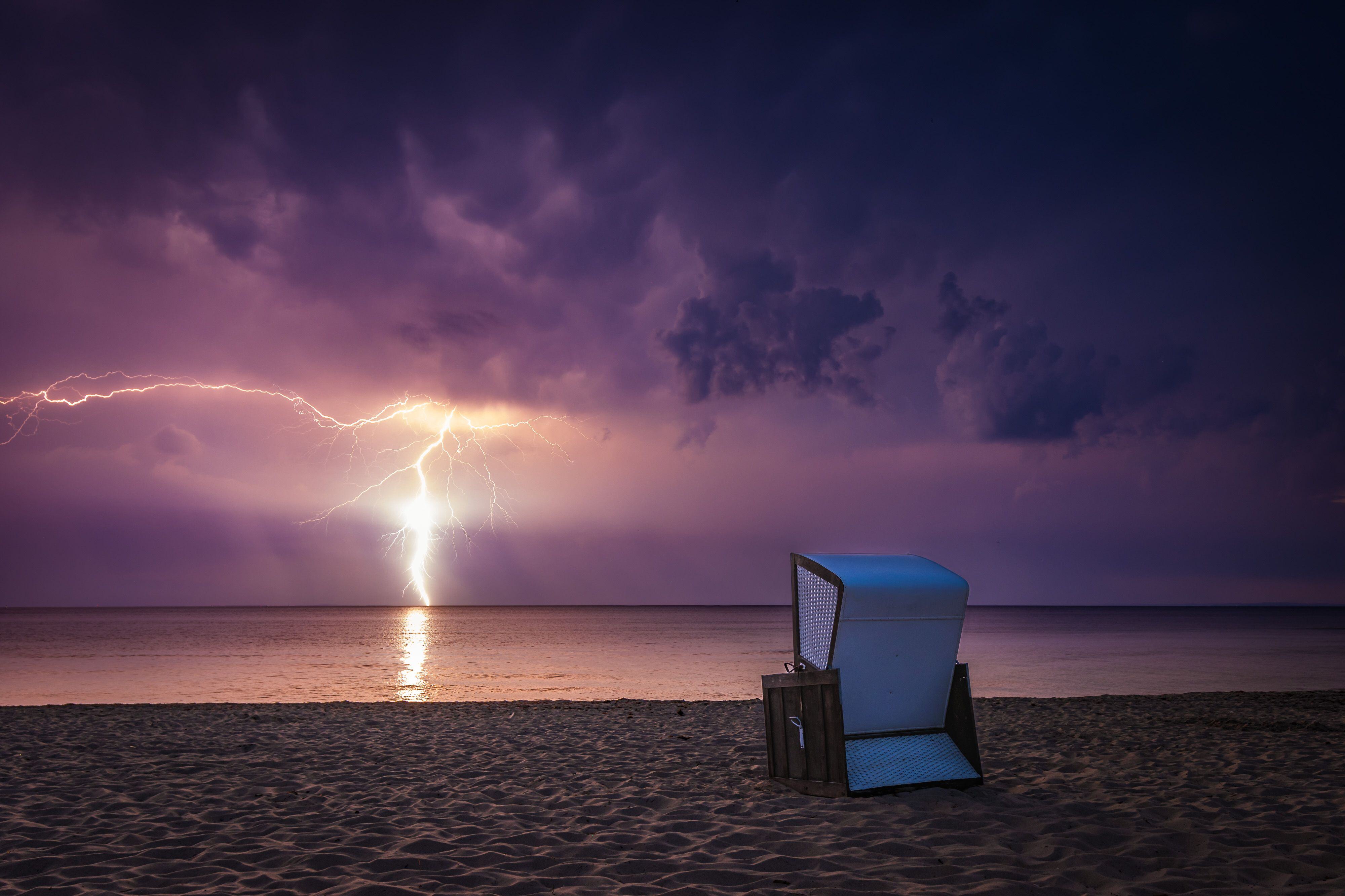 Thunderstorm at the beach